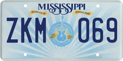 MS license plate ZKM069