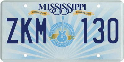 MS license plate ZKM130