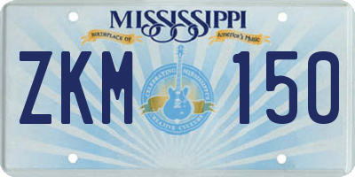 MS license plate ZKM150
