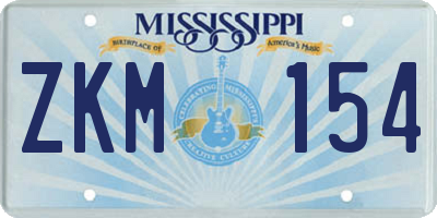 MS license plate ZKM154