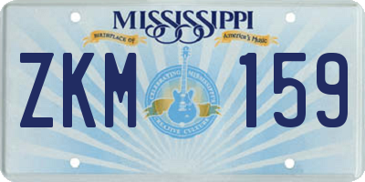 MS license plate ZKM159