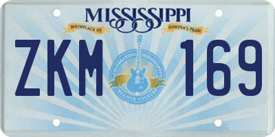MS license plate ZKM169