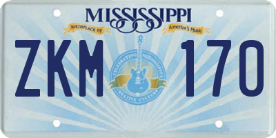 MS license plate ZKM170