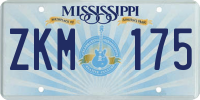 MS license plate ZKM175