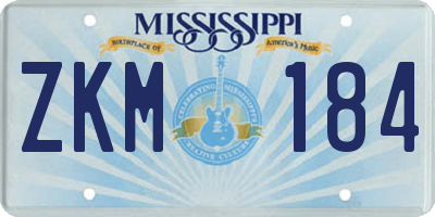 MS license plate ZKM184