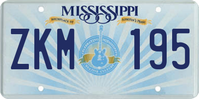 MS license plate ZKM195