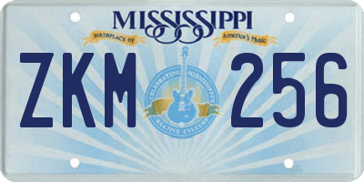 MS license plate ZKM256
