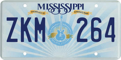 MS license plate ZKM264