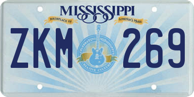 MS license plate ZKM269