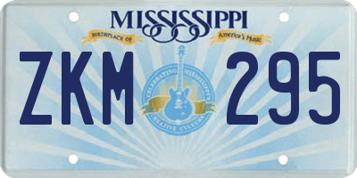 MS license plate ZKM295
