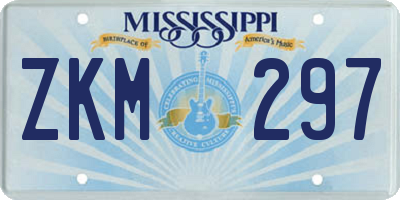 MS license plate ZKM297