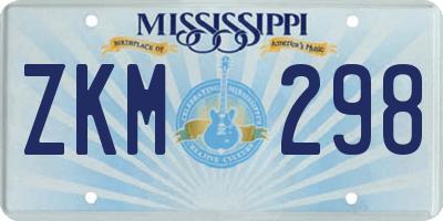 MS license plate ZKM298