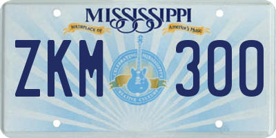 MS license plate ZKM300