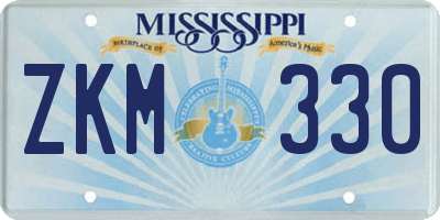 MS license plate ZKM330