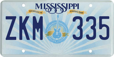 MS license plate ZKM335