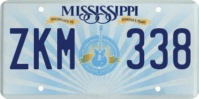 MS license plate ZKM338