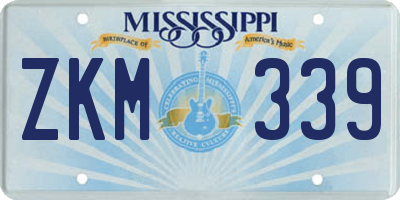 MS license plate ZKM339