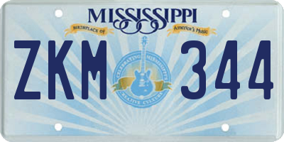 MS license plate ZKM344
