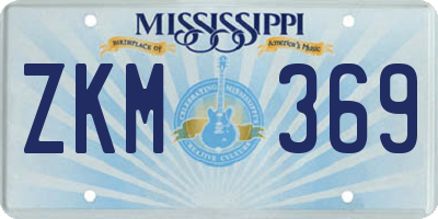 MS license plate ZKM369