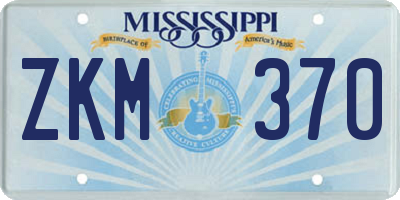 MS license plate ZKM370