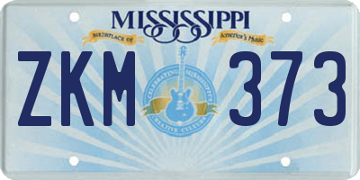 MS license plate ZKM373