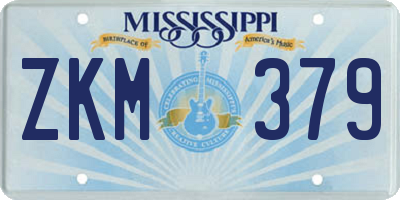 MS license plate ZKM379