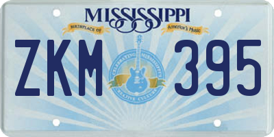 MS license plate ZKM395