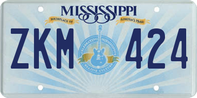 MS license plate ZKM424