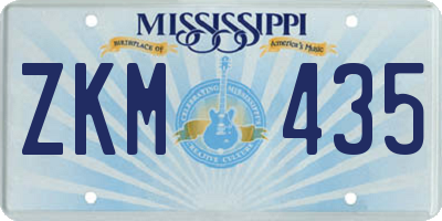 MS license plate ZKM435