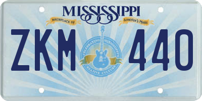 MS license plate ZKM440