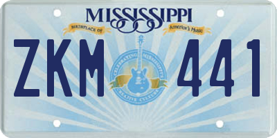 MS license plate ZKM441