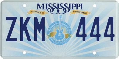 MS license plate ZKM444