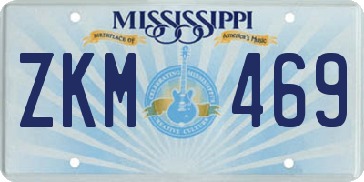 MS license plate ZKM469