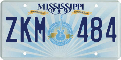 MS license plate ZKM484