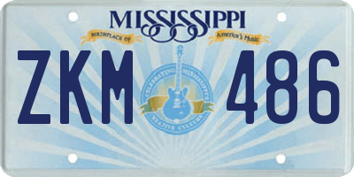 MS license plate ZKM486