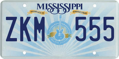 MS license plate ZKM555