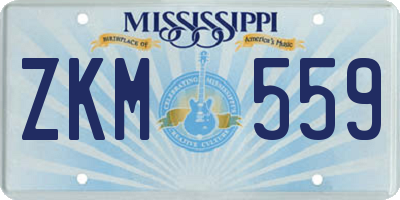 MS license plate ZKM559