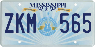 MS license plate ZKM565