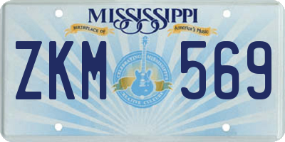 MS license plate ZKM569