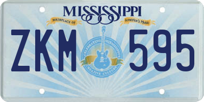 MS license plate ZKM595