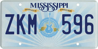 MS license plate ZKM596