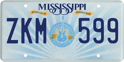 MS license plate ZKM599
