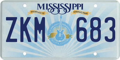 MS license plate ZKM683