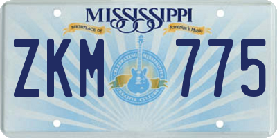 MS license plate ZKM775