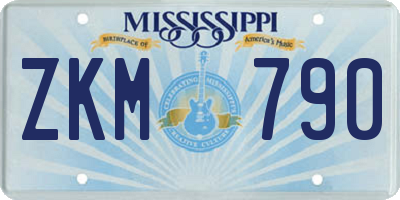 MS license plate ZKM790