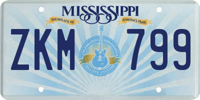 MS license plate ZKM799