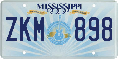 MS license plate ZKM898