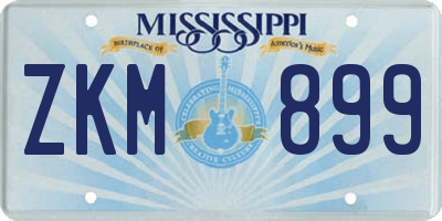 MS license plate ZKM899