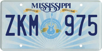 MS license plate ZKM975
