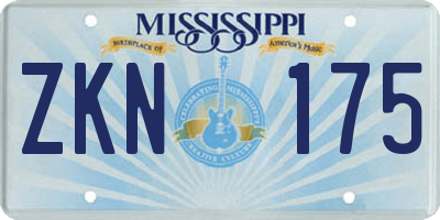 MS license plate ZKN175